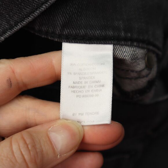 RVCA Pants Womens 27 Black Low Rise Single Row Button Straight Leg Denim Jeans - Picture 7 of 16